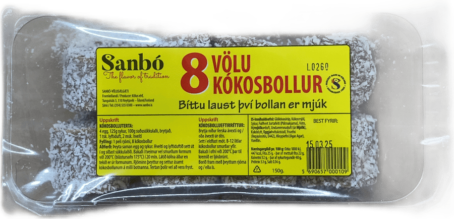 Sanbó Völu Kókosbollur 150 g