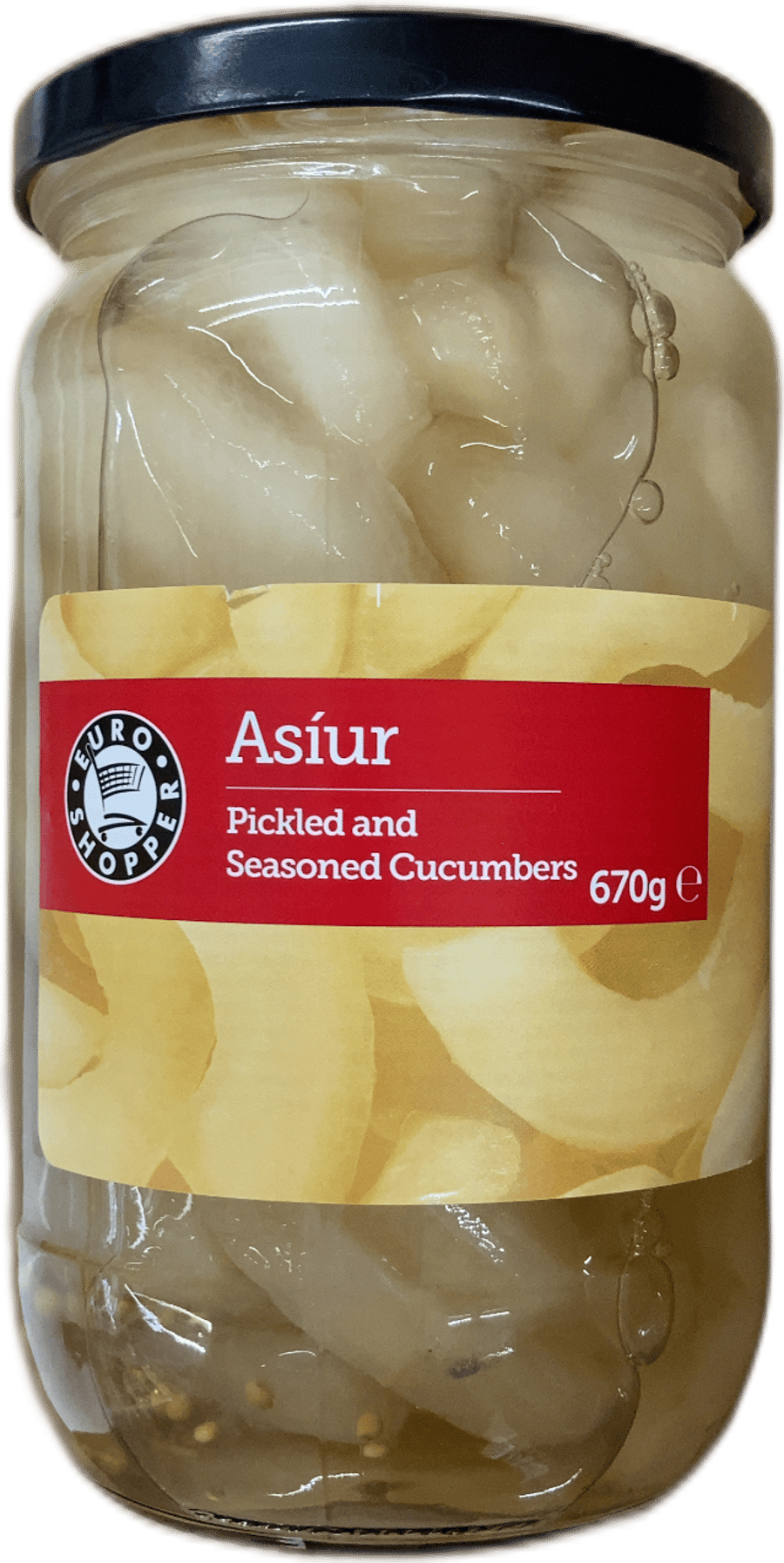 Asíur súrsaðar og kryddaðar gúrkur 670 g
