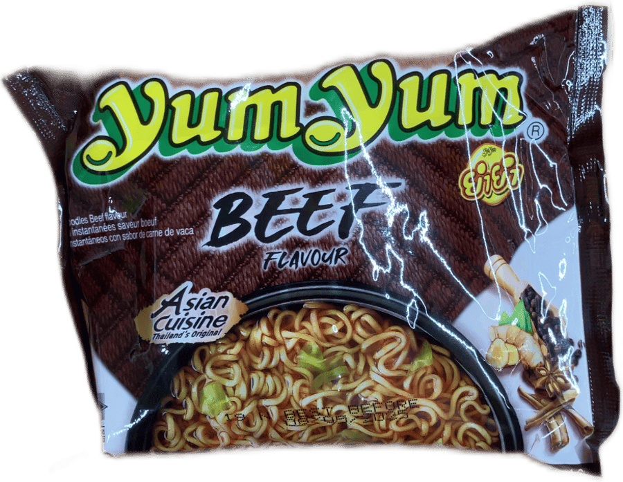 Yum Yum skyndinúðlur með nautakjötsbragði