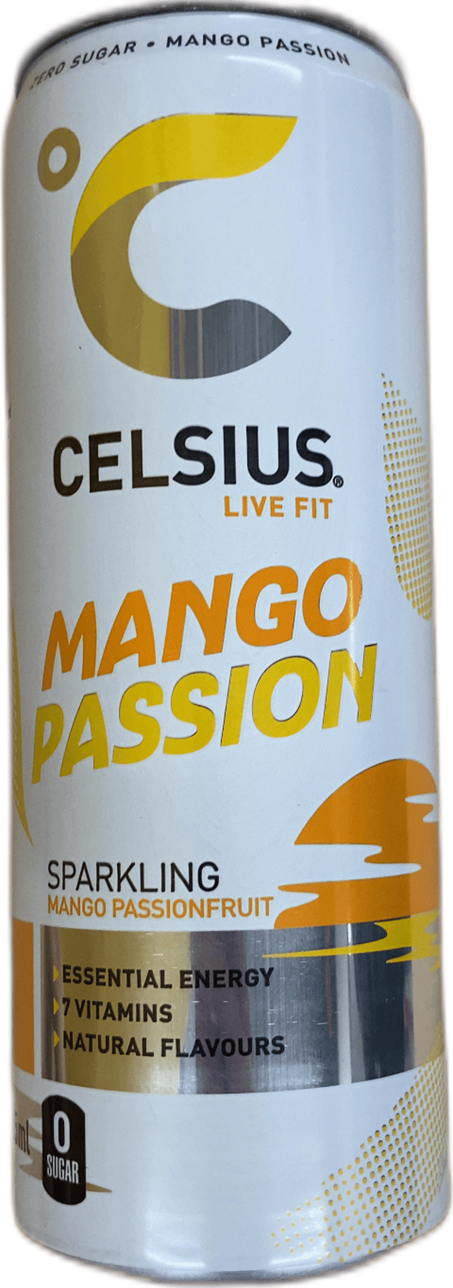 Celsius Live Fit mangó og ástaraldin freyðidrykkur 355 ml