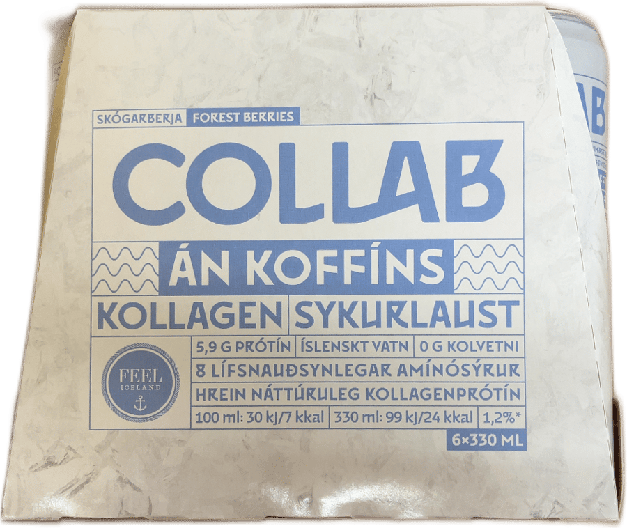 Collab Feel Iceland Skógarberja Kollagen Sykurlaust 6 x 330 ml