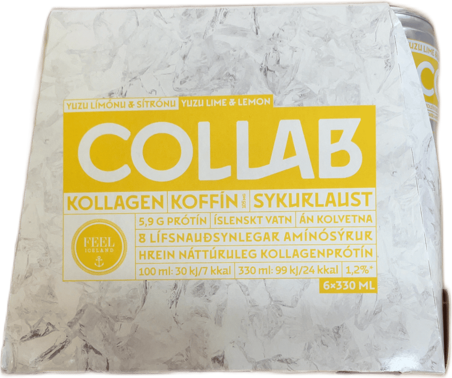Collab Yuzu Lime & Lemon Kollagen Koffín Sykurlaust 6 x 330 ml