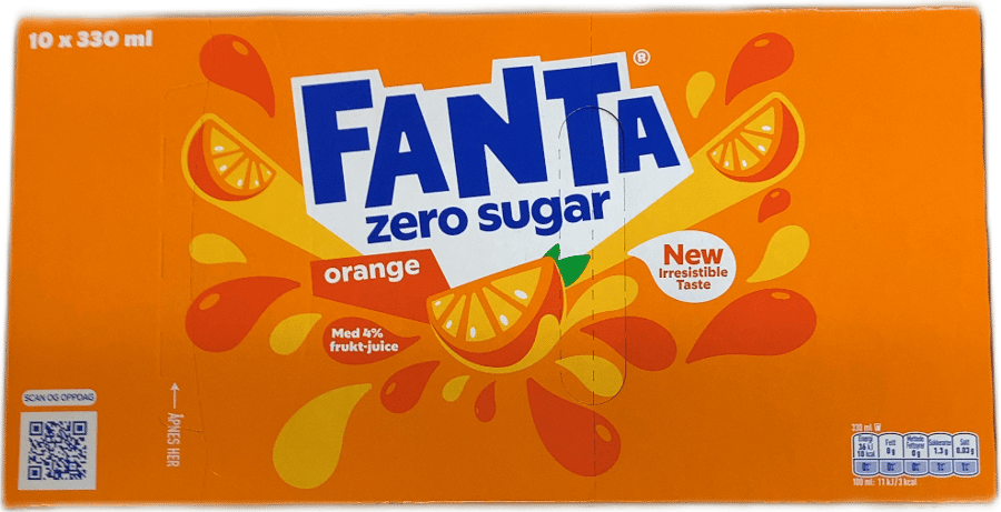 Fanta appelsína án sykurs 10 x 330 ml