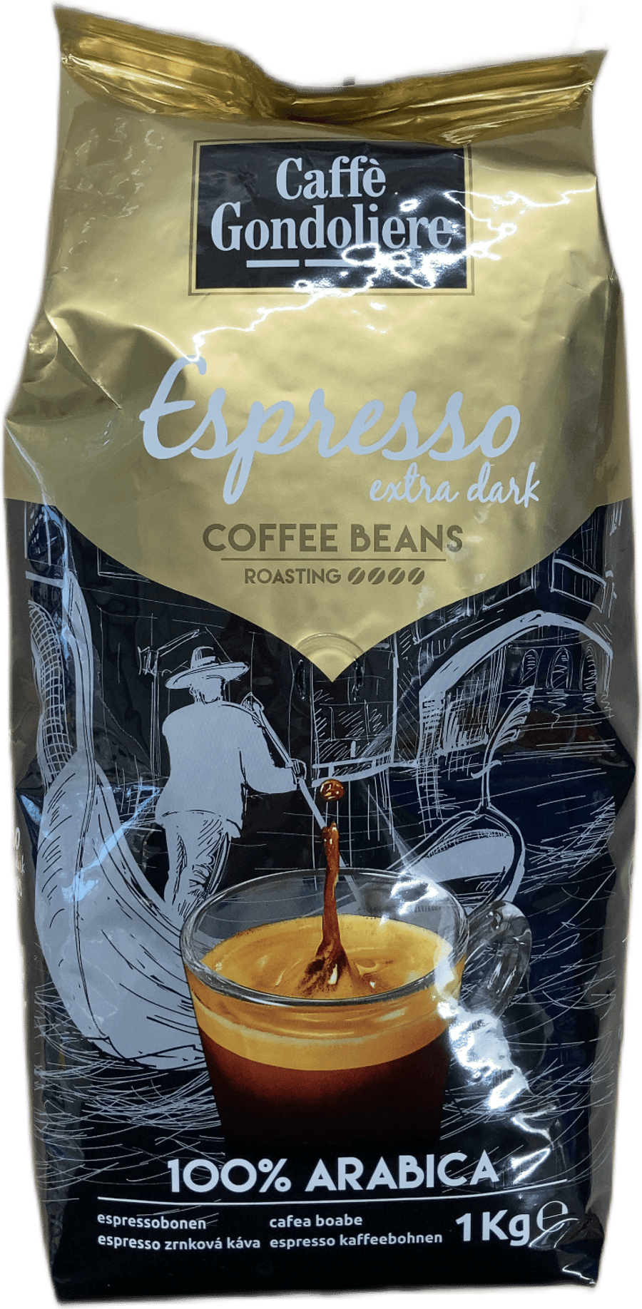Caffè Gondoliere Espresso Extra Dark kaffibaunir 1000 g