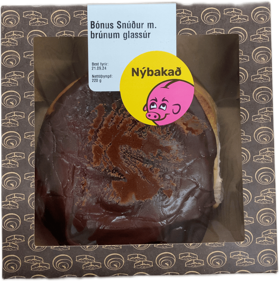 Bónus Snúður með brúnum glassúr 220 g