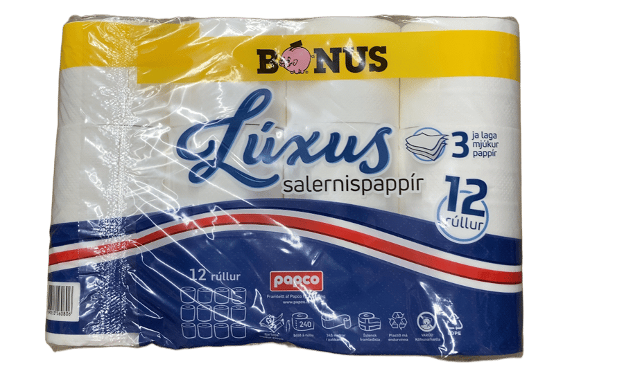 Bónus Lúxus Salernispappír 3ja laga 12 stk