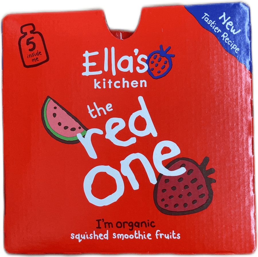 Ella's Kitchen Rauði lífræni maukaði ávaxtasmoothie 5 x 90 g