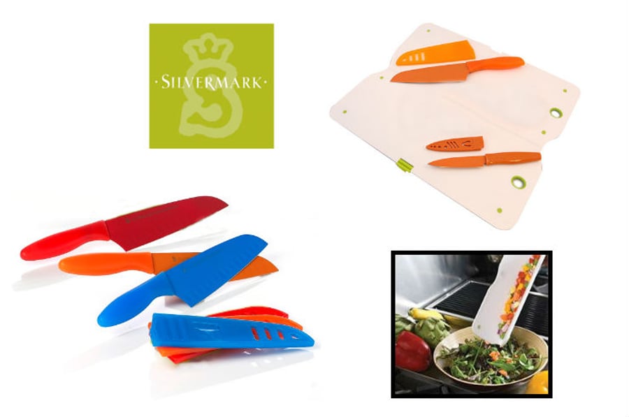 Santoku hnífar og skurðarbretti frá Silvermark