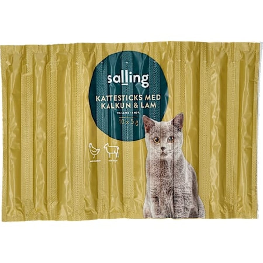 Salling kattastangir með kalkún og lambakjöti 50 g