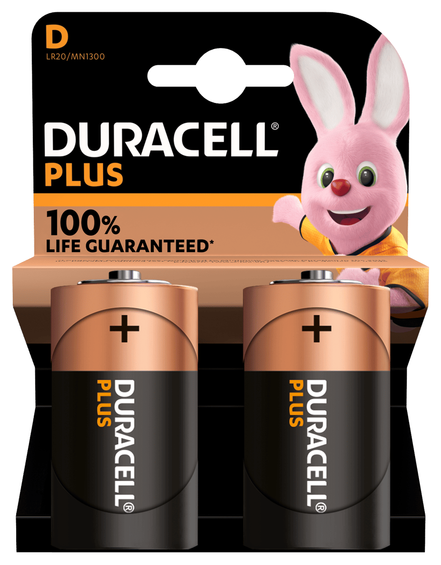Duracell Plus D 2 stk.