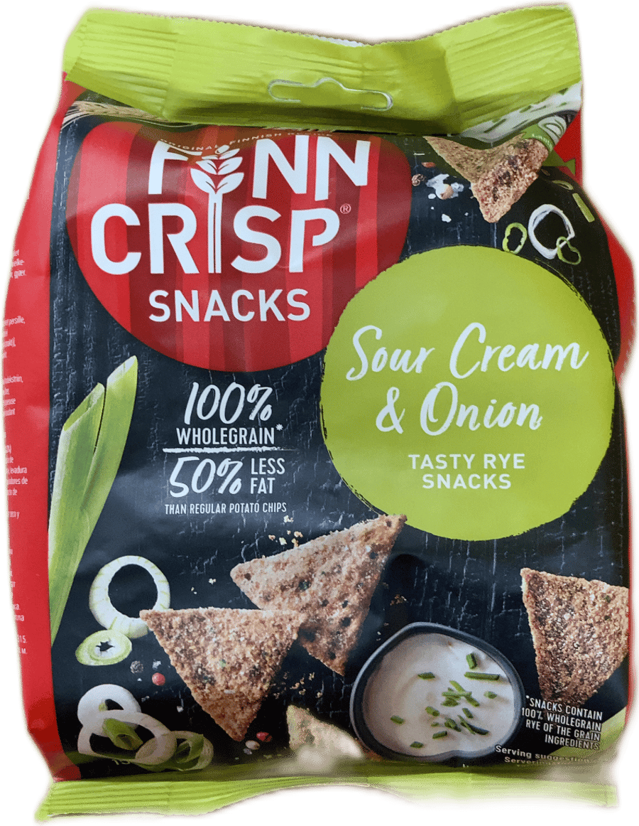 Finn Crisp rúgsnakk með sýrðum rjóma og lauk 150 g
