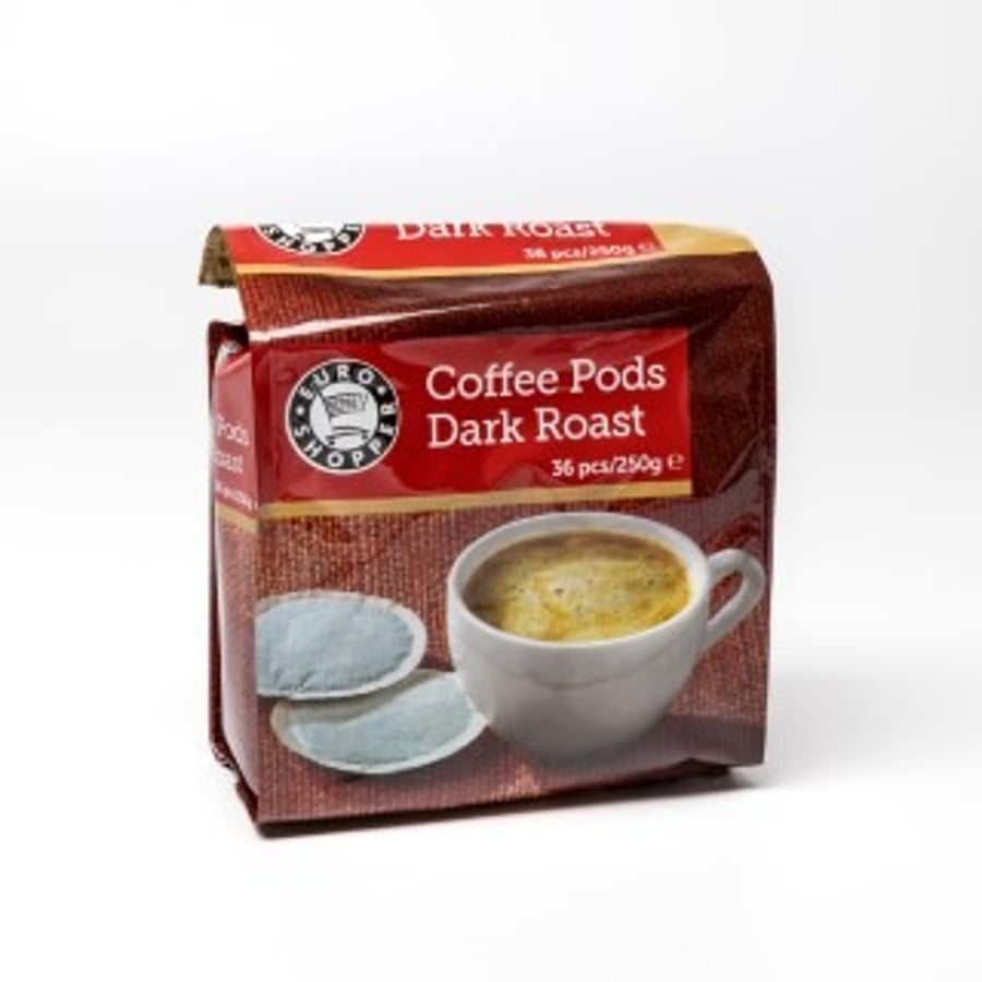 Euro Shopper kaffipúðar dark roast 36 stk.