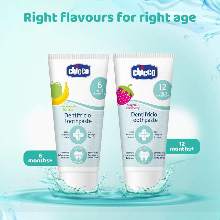 Chicco Tannkrem epli/banani 6 mánaða +