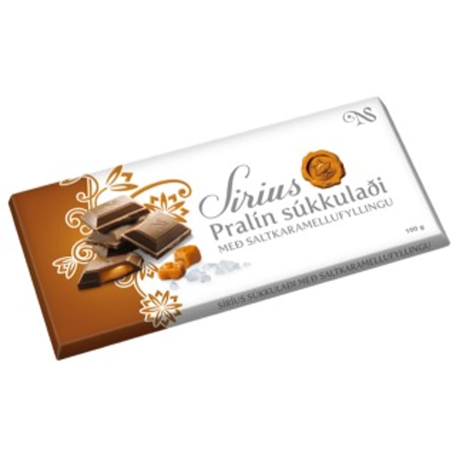 Síríus Pralín súkkulaði með karamellufyllingu 100 g