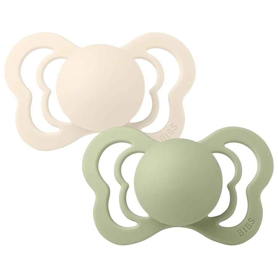 BIBS Couture Ivory/Sage latex St 2 2pk