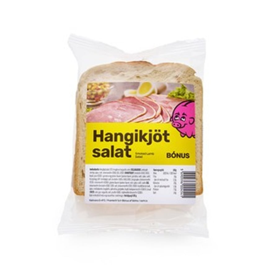 Bónus samloka með hangikjötssalati