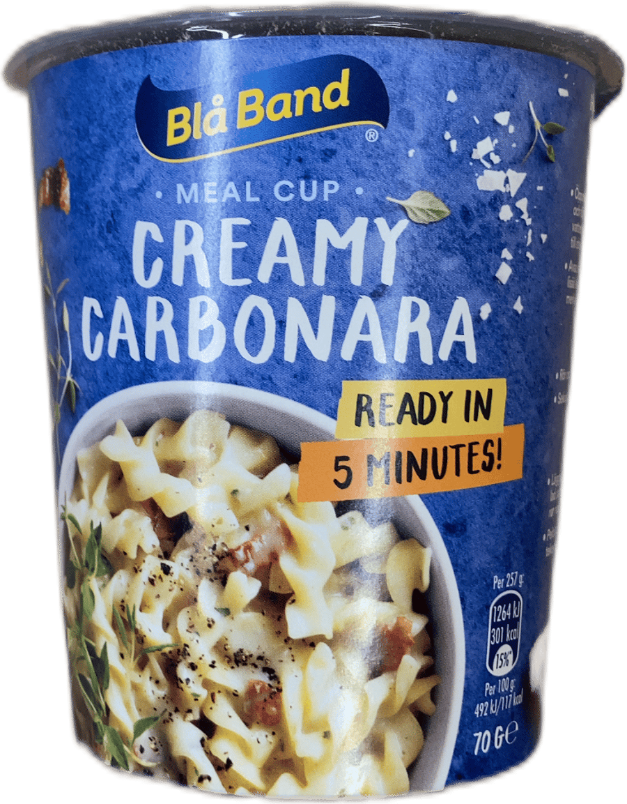 Blå Band máltíðarbolli rjómalöguð carbonara 70 g