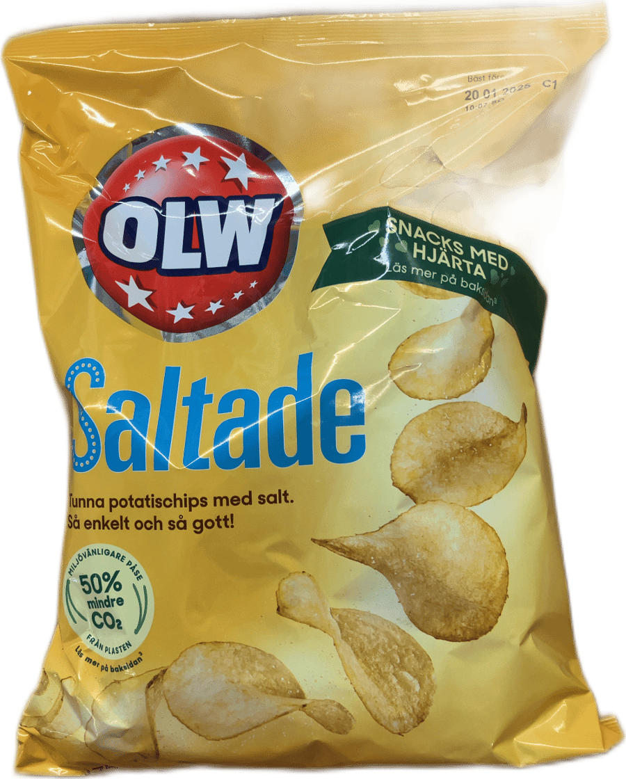 OLW saltaðar þunnar kartöfluflögur