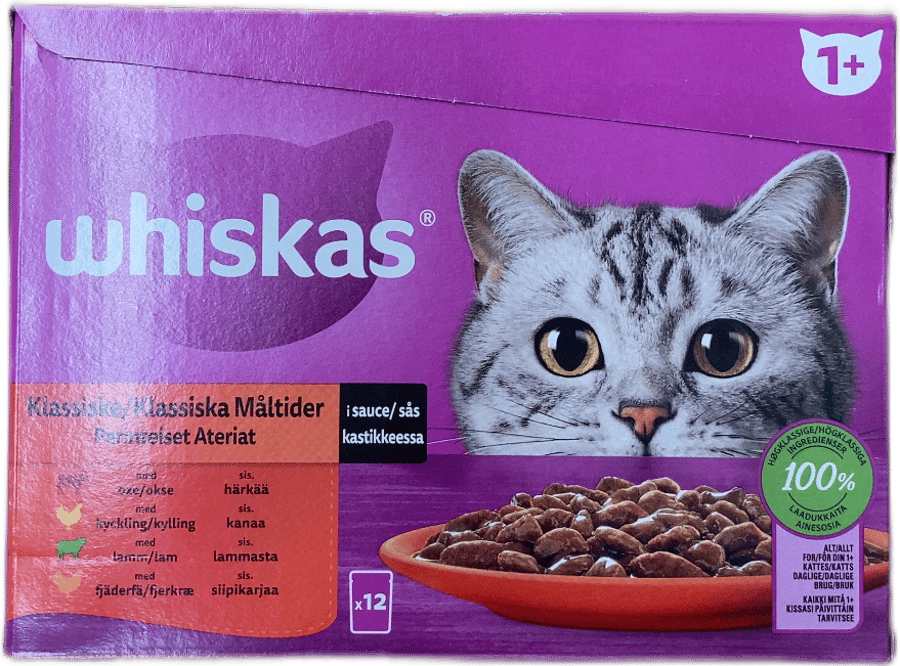 Whiskas 1+ klassískar máltíðir í sósu 12 x 85 g