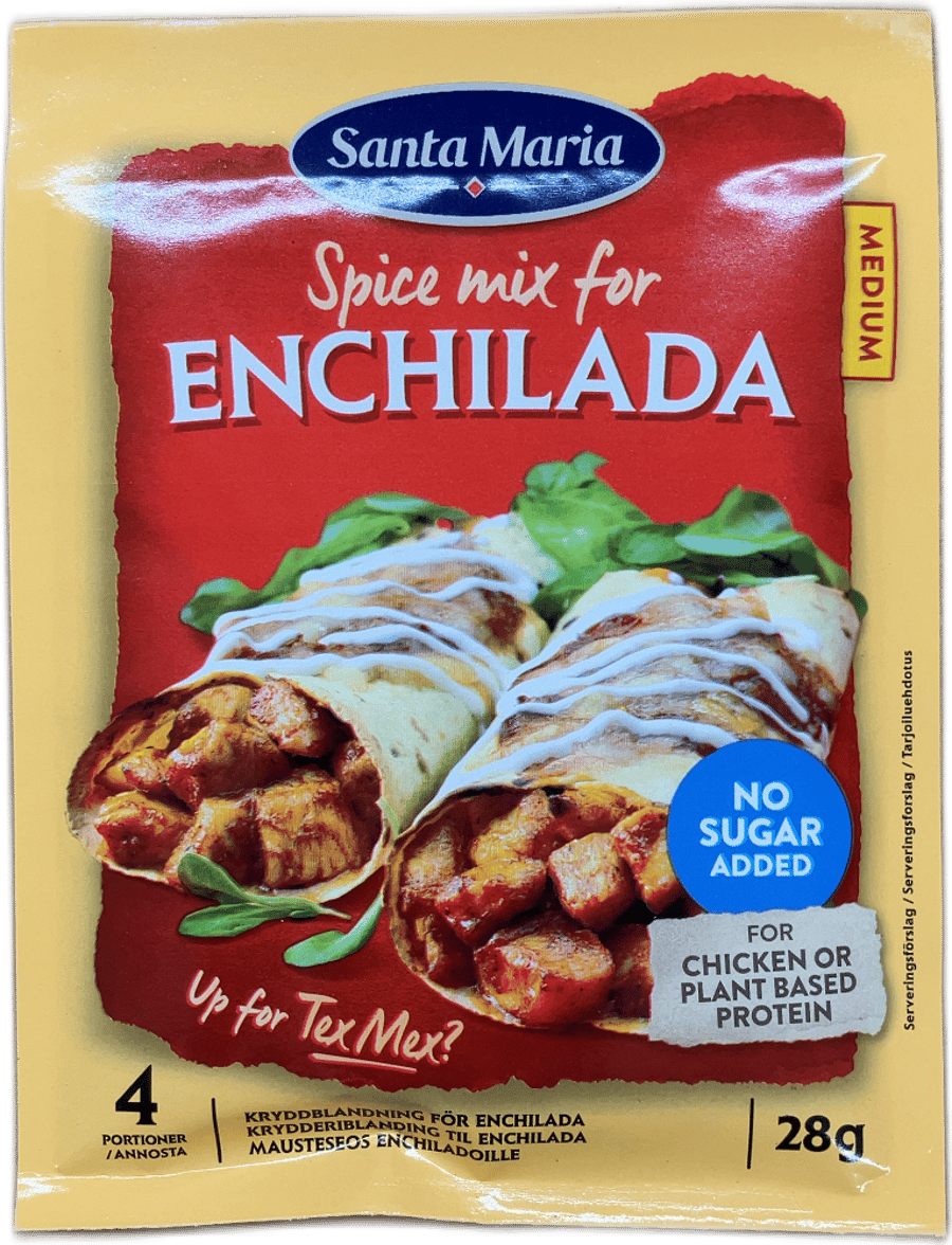 Santa Maria Enchilada kryddblanda án viðbætts sykurs 28 g