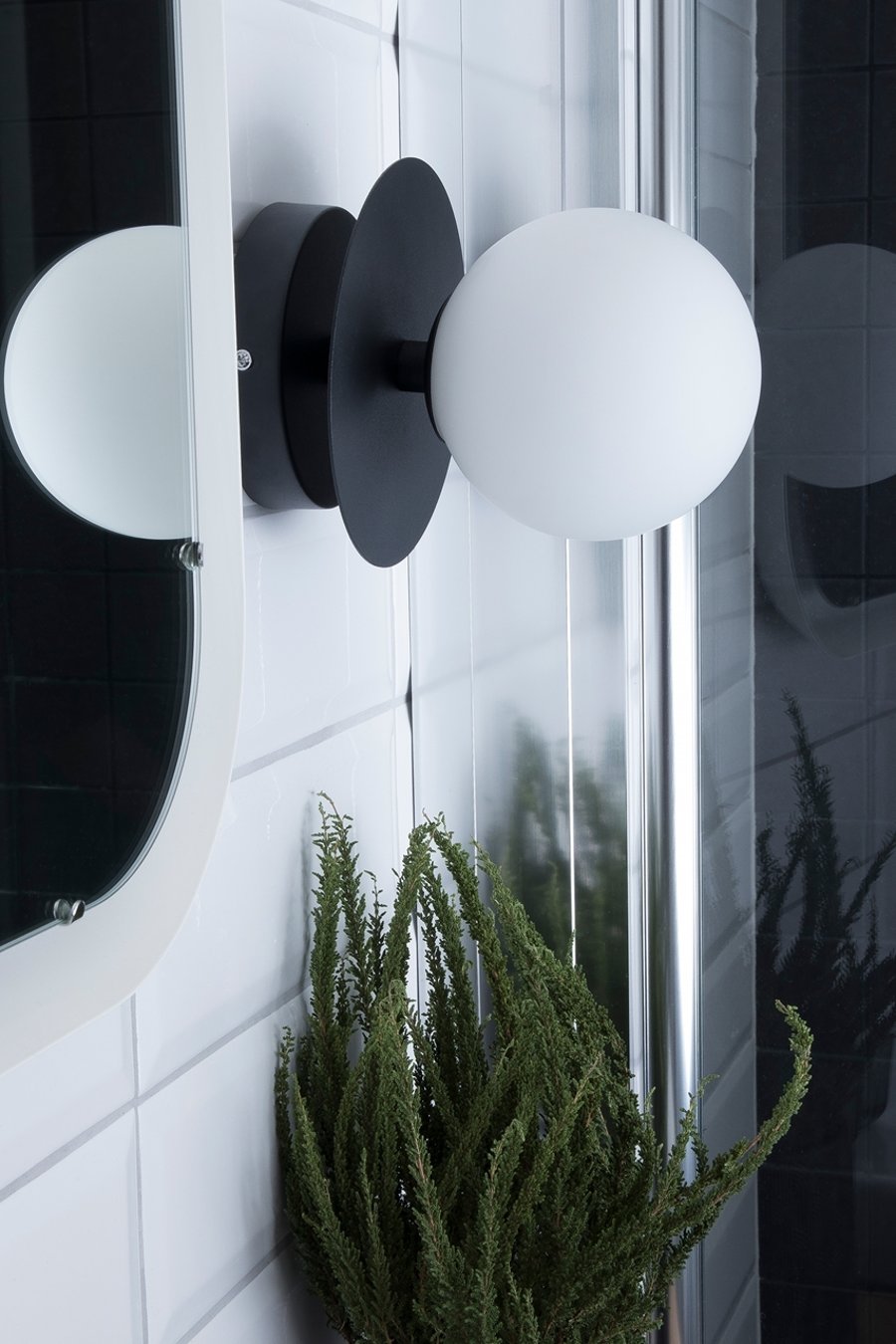 Wall lamp/Plafoneer Art Deco Black IP44  Loftljós/veggljós