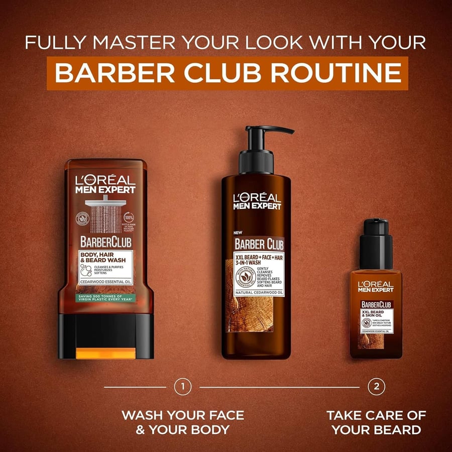 L'Oréal Men Expert Barber Club Skeggolía fyrir lengra skegg og andlit 30 ml
