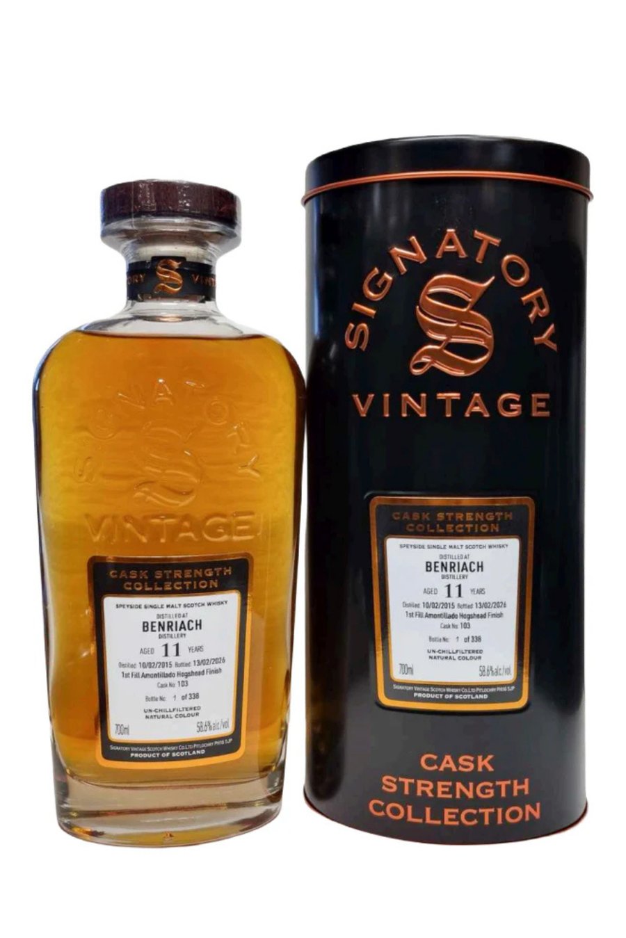 Signatory Vintage Benriach 11 ára Cask No. 103 (2015)