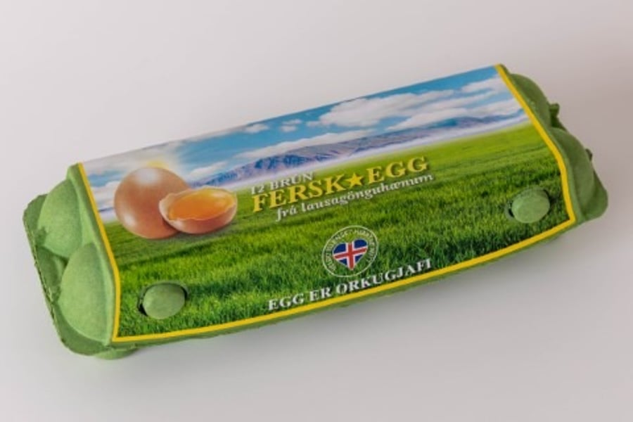 Stjörnuegg brún egg stór 12 stk