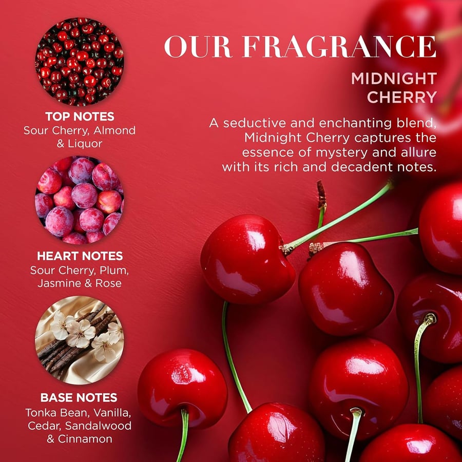 Baylis & Harding Midnight Cherry Luxury Dekur Gjafasett