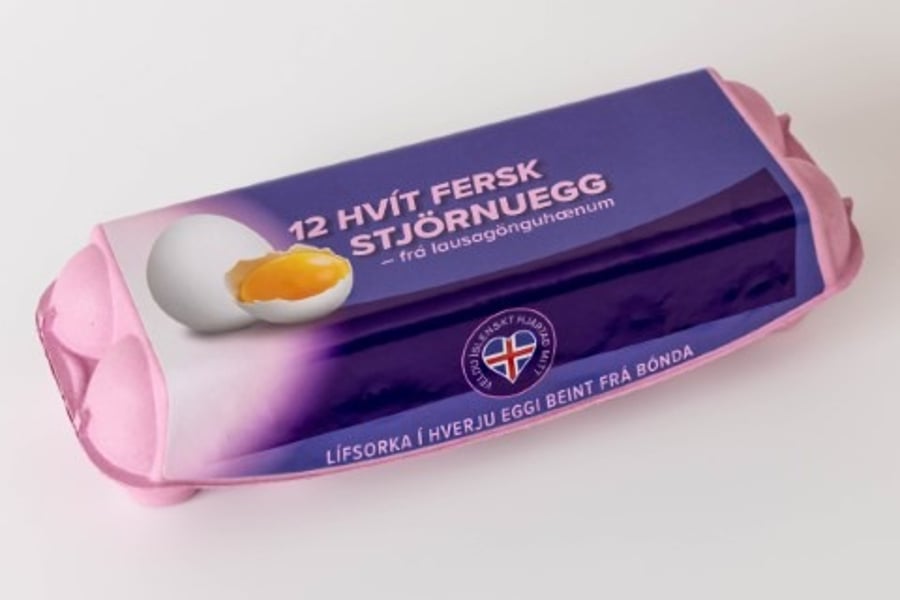 Stjörnuegg bleik stór egg 12 stk
