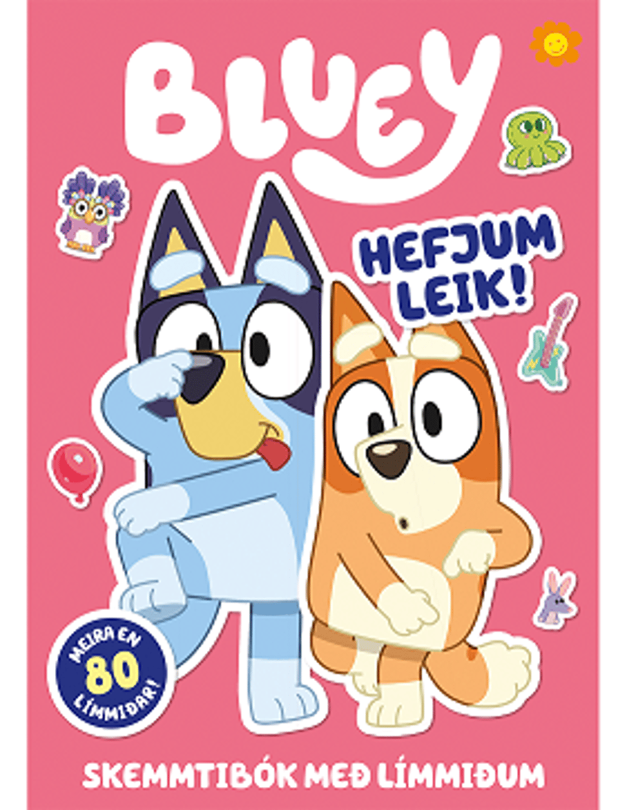 Blæja - Hefjum leik!: skemmtibók með límmiðum (Bluey)