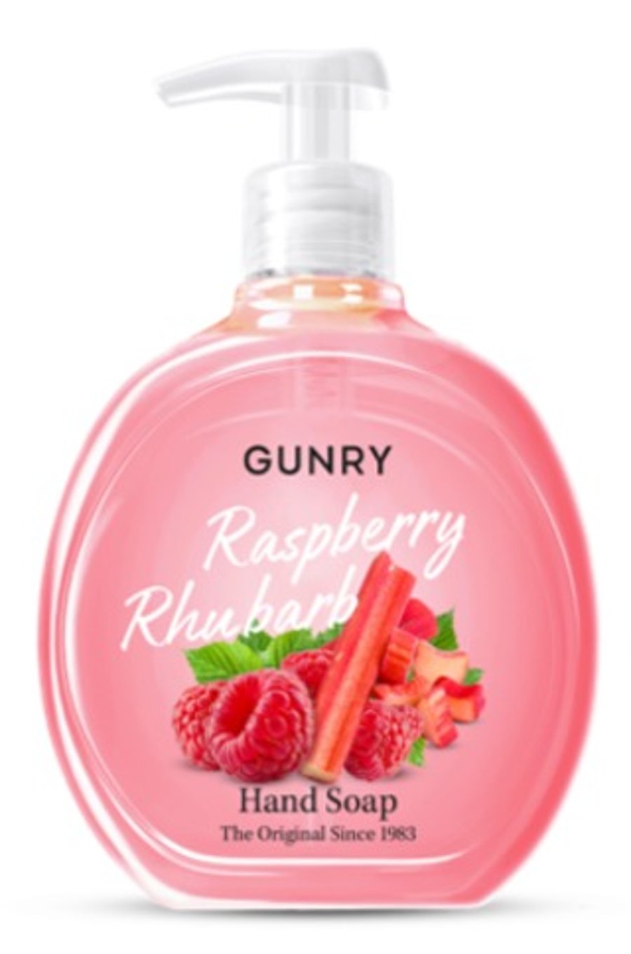 Gunry handsápa hindberja og rabarbara 500 ml