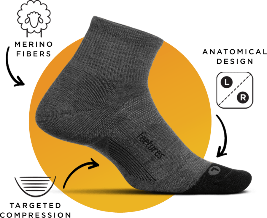 Feetures Merino Ultra Light/Quarter