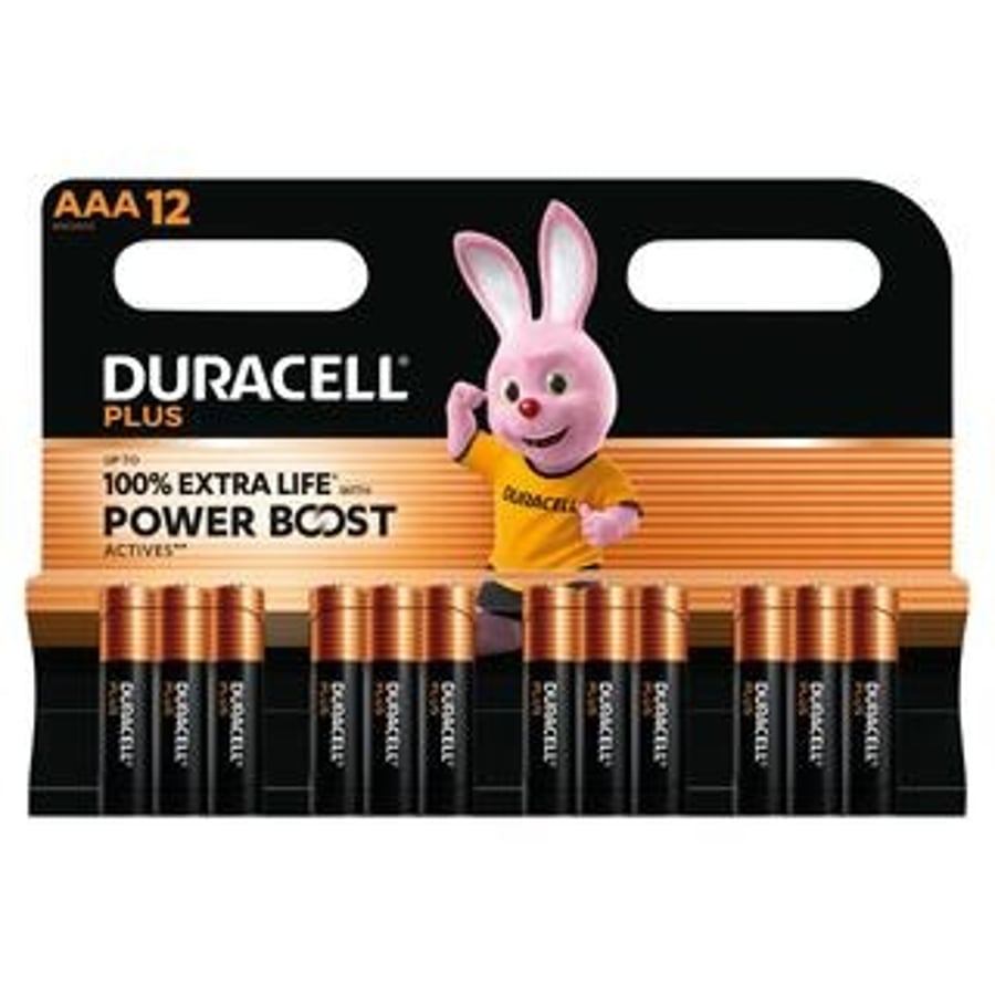 Duracell Plus Power Boost AAA rafhlöður 12 stk.