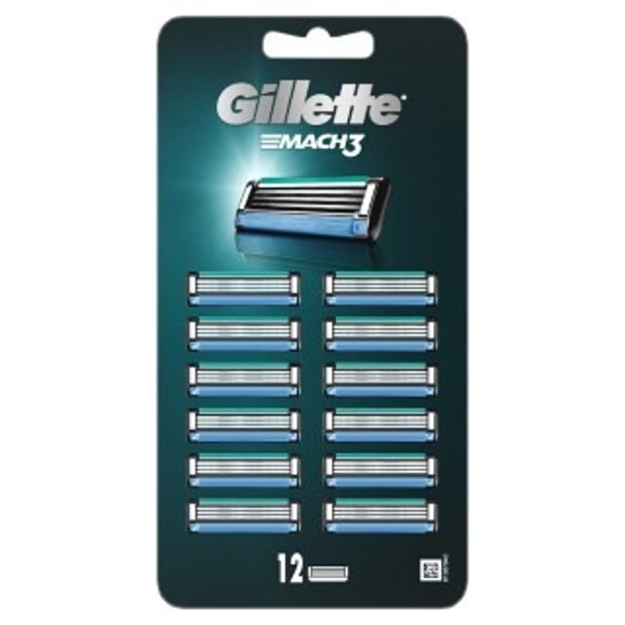 Gillette Mach3 rakblöð 12 stk.