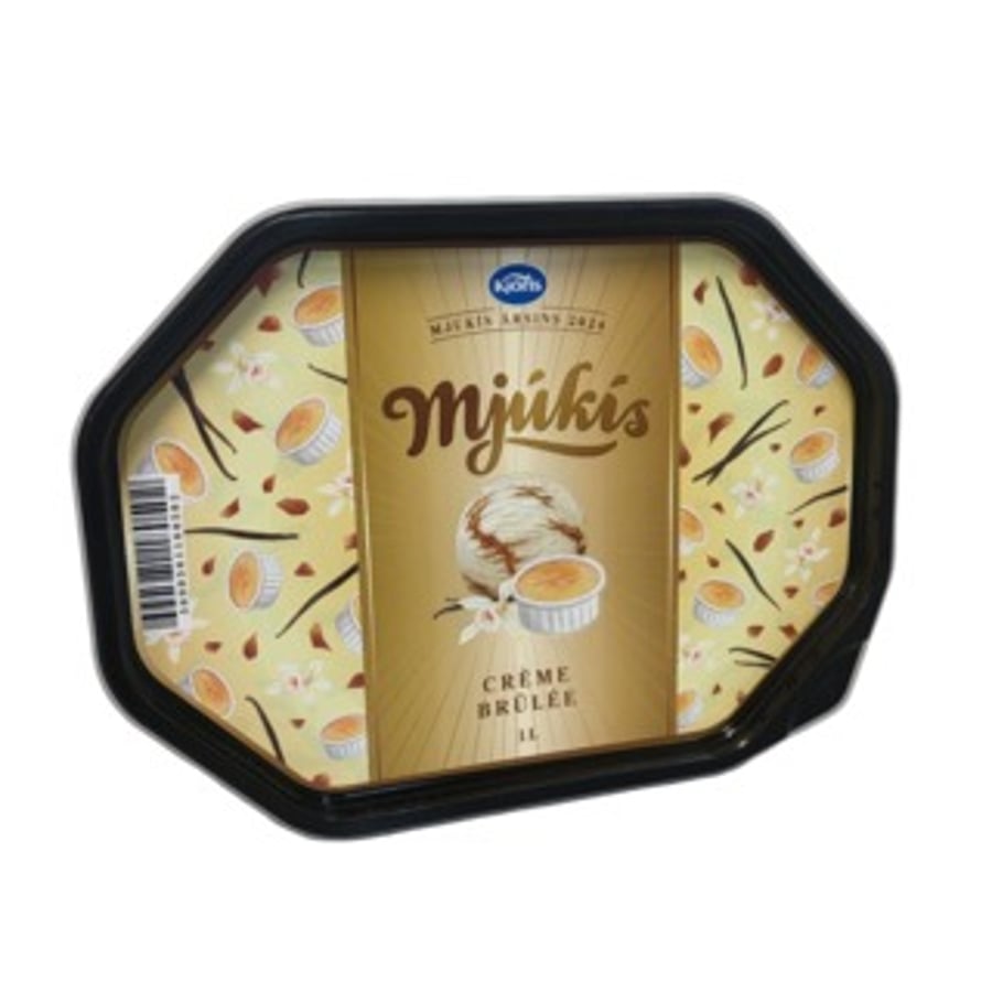 Kjörís Mjúkís crème brûlée 1 ltr