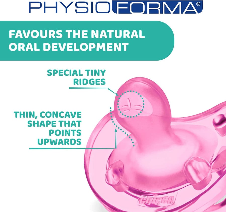 Chicco snuð physio soft bleik 6-16 mán
