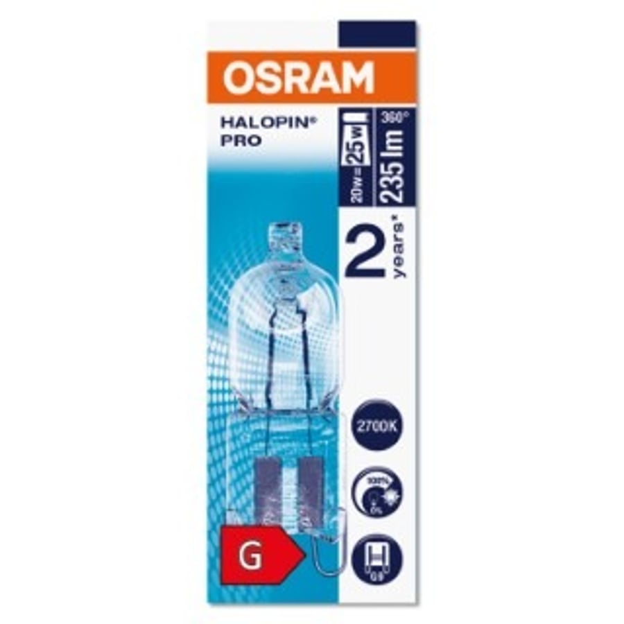 Osram Halopin Eco ljósapera G9 glær 20W