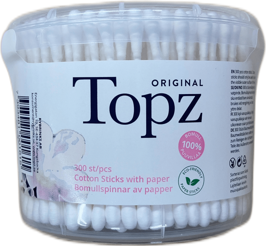 Topz Original bómullarpinnar 300 stk