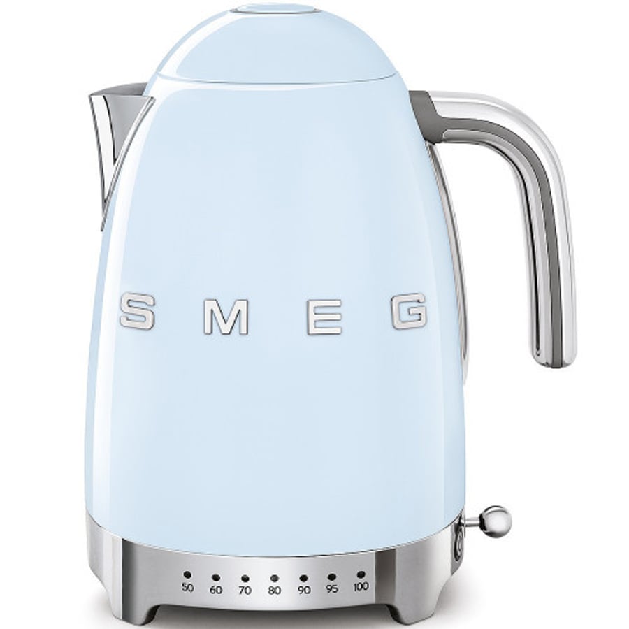 Smeg hraðsuðuketill með hitastýringu - Pastel blár.