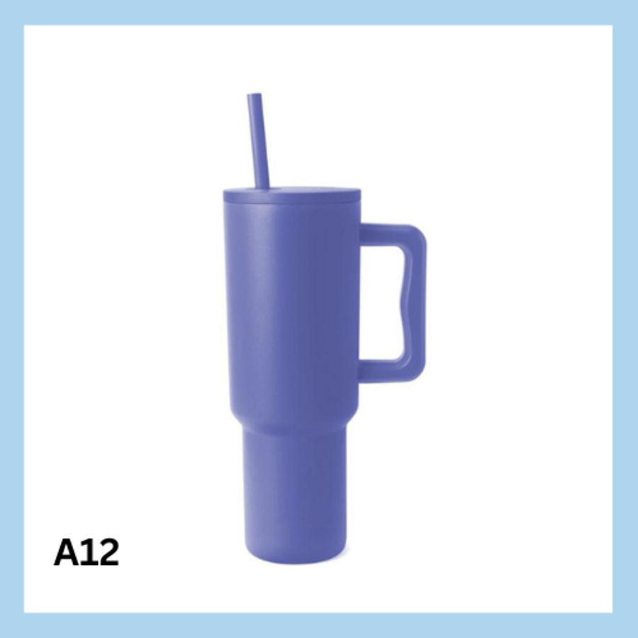 Sérmerktur stálbrúsi með röri 1200ml – 13 litir