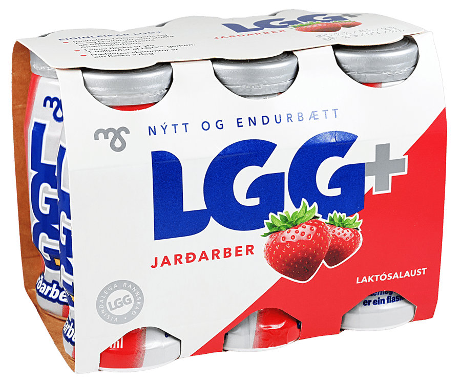 LGG+ jarðarber 6 x 65 ml - 390 ml