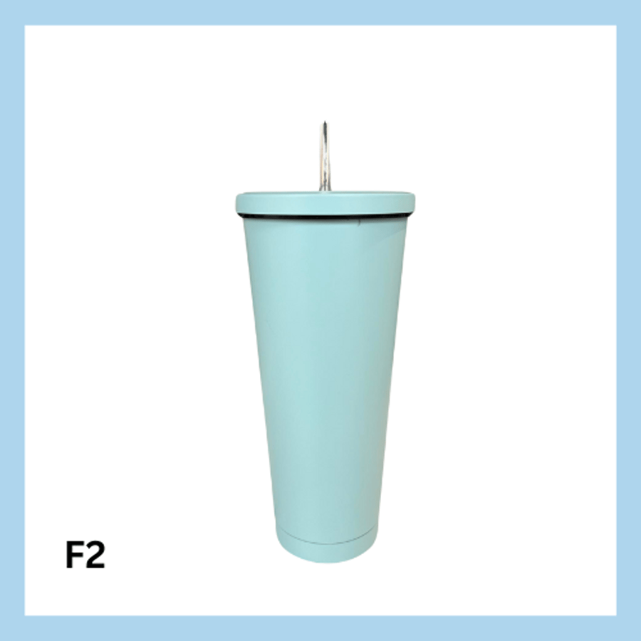 Stál glas með röri – 13 litir