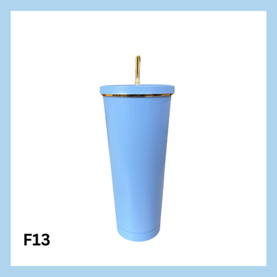 Stál glas með röri – 13 litir