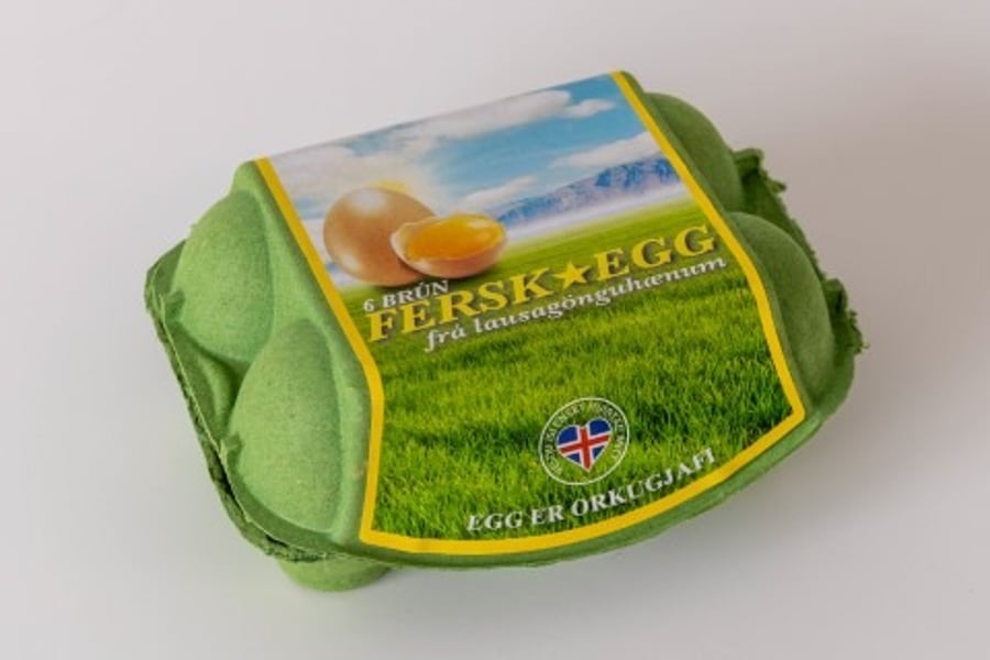 Stjörnuegg brún egg mjög stór 6 stk