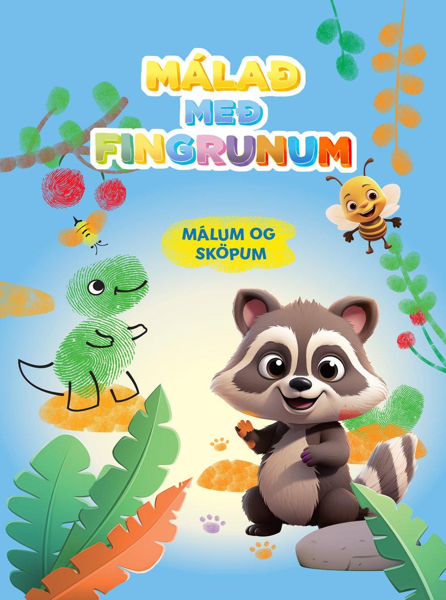 Málað með fingrunum