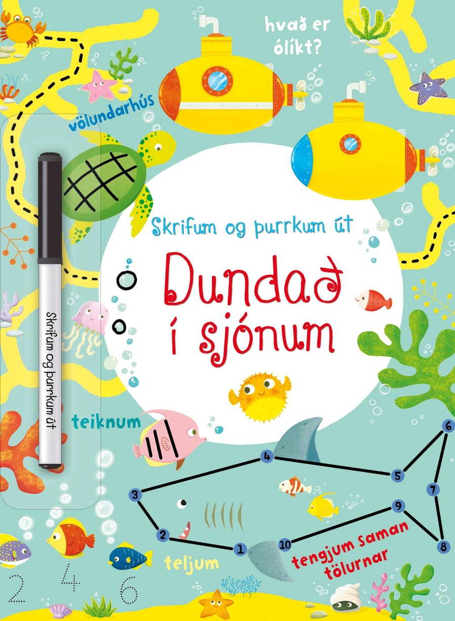 Dundað í sjónum - Skrifum og þurrkum út