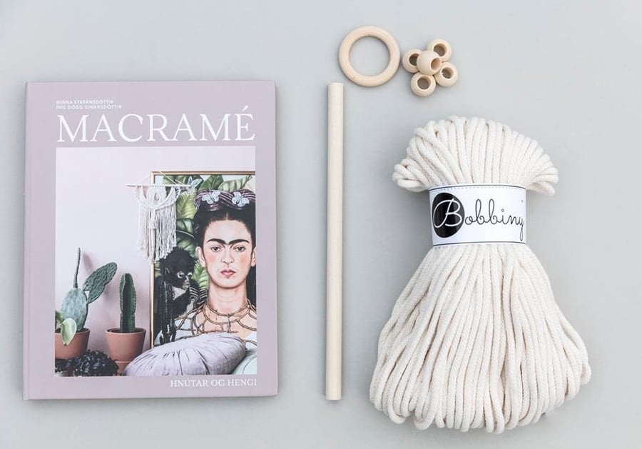 Macramé, hnútar og hengi - byrjendapakki