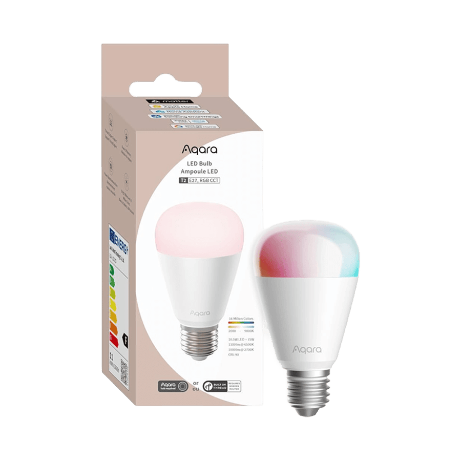 Aqara LED Bulb T2 E27 Matter snjallpera m. lit