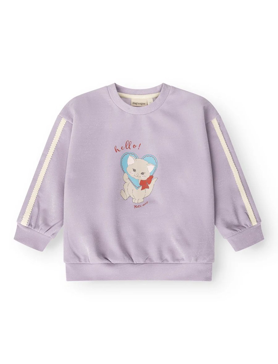Luanna sweatshirt – Purple glitter